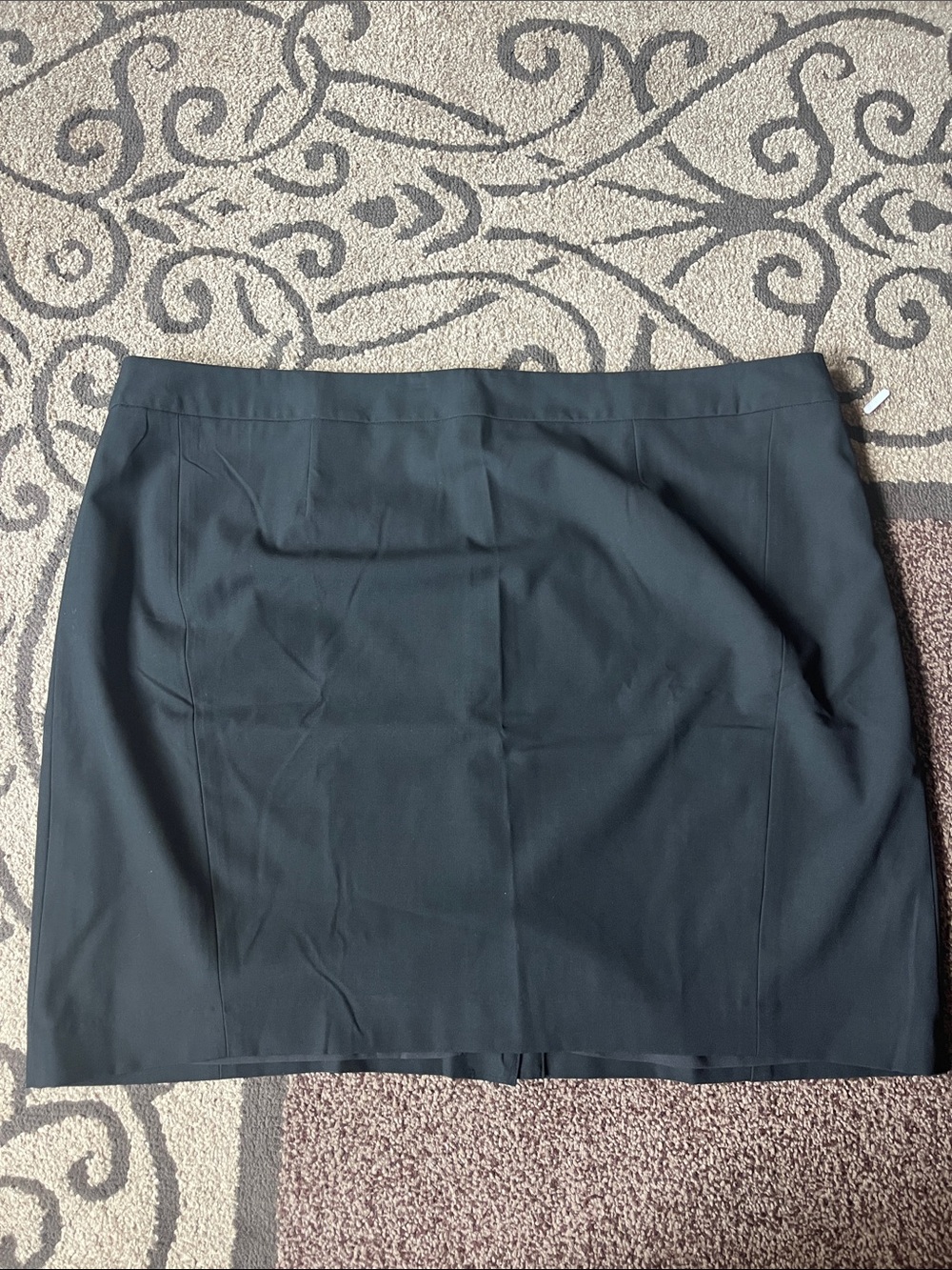 Halogen Dark Black Straight Pencil Skirt
